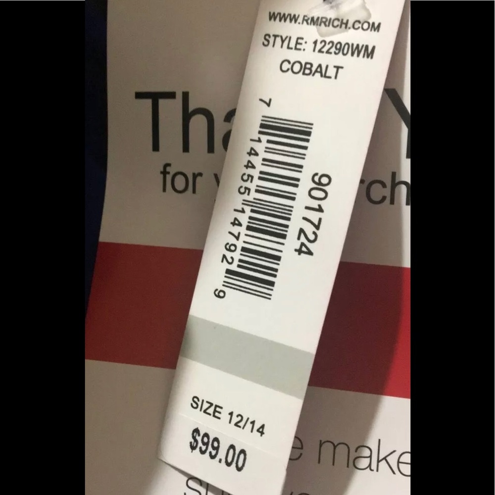 Women’s Formal Dresses Sexy Royal Blue Evening Gown Size 12 / 14 Blue Morgan Co - Picture 4 of 7